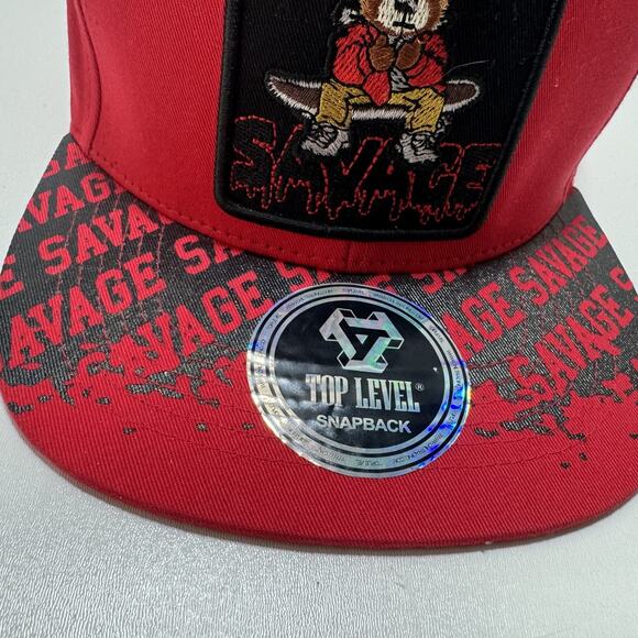 Savage Bear Hat Cap Snap Back Embroidered Patch Streetwear Mens‎ Top Level - Picture 2 of 7